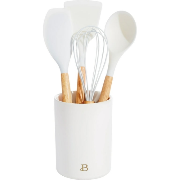 Beautiful By Drew Barrymore Kitchen Utensil 5 Piece Set with Silicone Tools - Picture 2 of 10